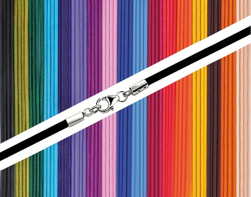 Edelstahl verschluss leder - edelstahl,