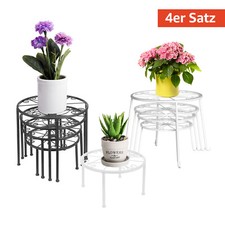 4 Stück Blumenständer Set Metall Topfpflanzenständer Blumenhocker Pflanzenhocker