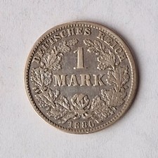 1 eine Deutsche Mark 1886 G Deutsches Reich Silber selten Rarität