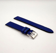 Uhrenarmband Leder KAUFMANN „Sauvage“ aus Kalbleder 18 mm Blau, Made in Germany