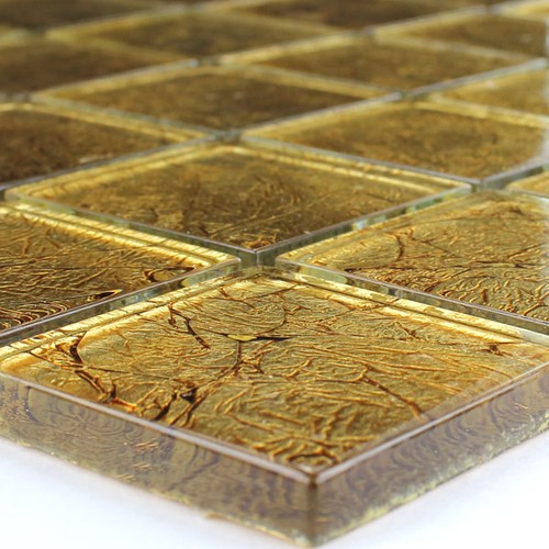 Glasmosaik fliesen gold - glasmosaik,