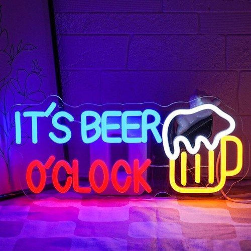 Beer clock led - beer, neon