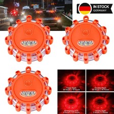 3/6 Stück LED Warnblinkleuchte Pannenleuchte Unfalllicht rotierend Warnleuchte.