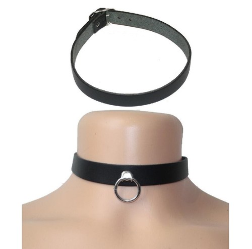 Lederhalsband echt leder - echt,