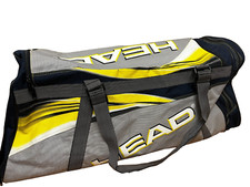Vintage Retro Head Tennis Reise Sport Tasche Bag grau gelb hochwertig 80x35x35?