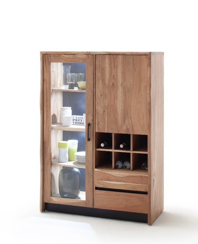 Highboard akazie massiv - massiv, natur