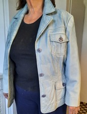 Lammlederjacke Hellblau Gr. 42