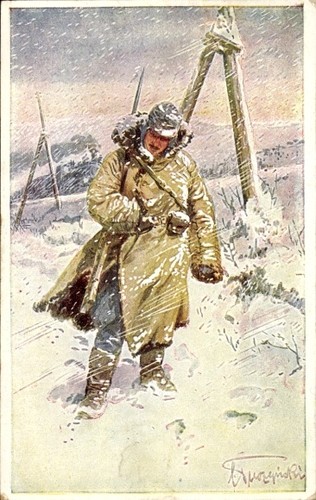 Künstler kuk armee - künstler, ak