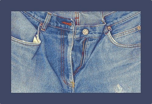 Moderner teppich jeans 133x180 - jeans,