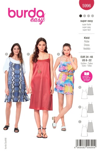 Burda schnittmuster 5996 - schnittmuster,