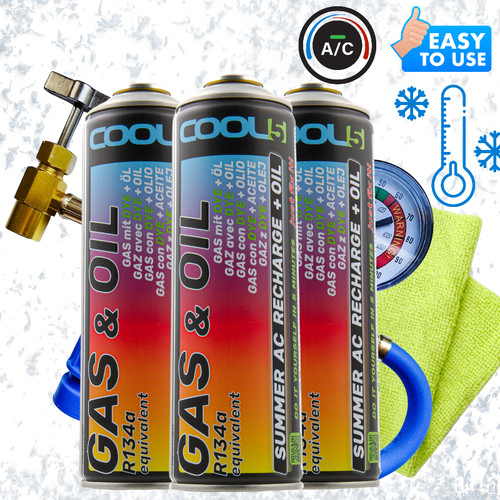 R12 r134a klimagas kit in - 3x, 2