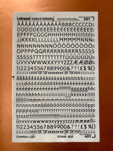Letraset 4377 corithian light - 4377,