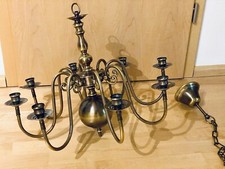 Alter flämischer Messing Kronleuchter 8-armig Kerzenleuchter Leuchter Kandelaber
