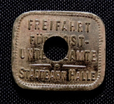 Wertmarke Stadtbahn Halle/Saale Freifahrt für Post Unterbeamte o.J.  Marken