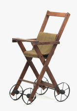 ANTIKER PUPPENSTUHL Puppenwagen Speichenräder KINDER STUHL kleiner Klappstuhl