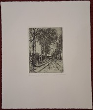 Radierung „Birkenweg bei