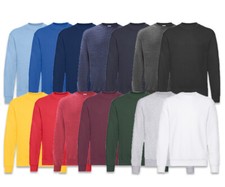 FRUIT OF THE LOOM SWEATSHIRT PULLOVER M L XL XXL SCHWERE QUALITÄT SET-IN SWEAT