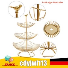 3-st?ckiger Obstteller Gold