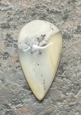 Dendrit-Opal Cabochon Edelstein Birnenform Weiß Beige Schwarz 25 X 14 mm Anhänge