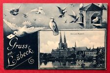 AK LÜBECK 1909 Dom und Museum mit Brieftauben Tauben    ( 98738