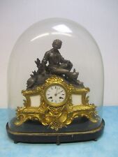 Antike frz Kaminuhr Manteluhr unter Glaskuppel ca. 1850-1880 ? Rokoko Louis XV ?
