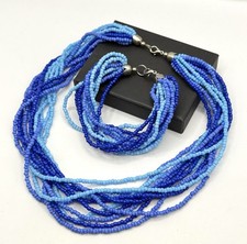 Mehrreihige Glasperlen Kette &