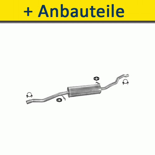 Mitteltopf auspuff für vw - auspuff+,