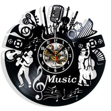 Musik Musikinstrument Vinyl Wanduhr Geschenk Geburtstag Urlaub Kunst Wohndeko
