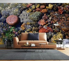 3D Wasser Steine Q5071 Tapete