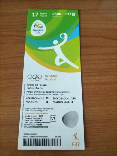 Used ticket olympic 08 - used,