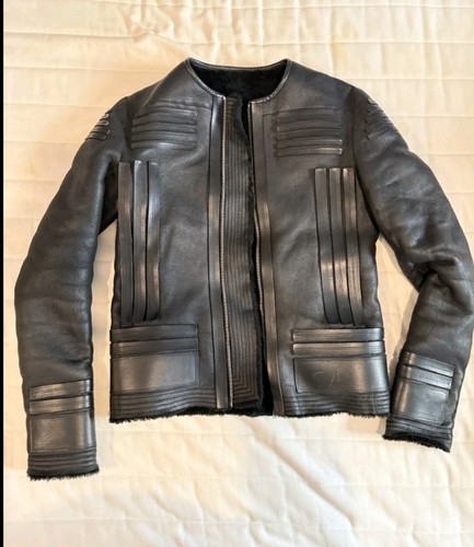 Rick owens schwarze lederjacke - rick,