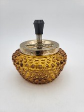 Noppen Bubble Glas Drehaschenbecher Ascher roulette ashtray# 50er 60er Vintage