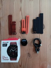 Polar Ignite 3 Titanium, Leder- und Silikonarmband, Sportuhr