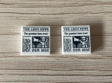 2x Lego Fliese - 2x2 - Zeitung News 3068bpb1105 "The greatest hero ever!" - NEU