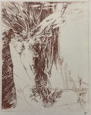 Horst Janssen Membrum virile Radierung handsigniert Griffelkunst Langenhorn 1985