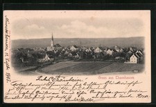 Thannhausen, Ansichtskarte, Teilansicht mit Kirche 1903 
