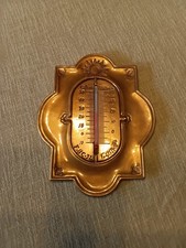 Vintage Messing Klapp - Thermometer Temperatur in Celsius, Reaumur, Fahrenheit