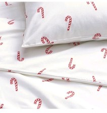 Ikea Bettwäsche Zuckerstangen 140x200/80x80 Flanell 