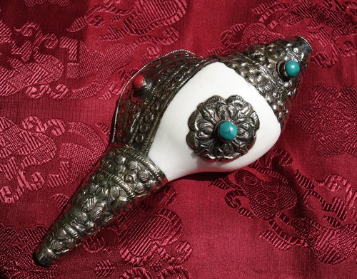 Tibetisches muschel horn conch - muschel-horn,
