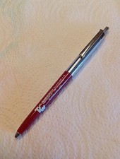 Kugelschreiber dunkelrot chrom vintage 60er Jahre Werbeaufdruck