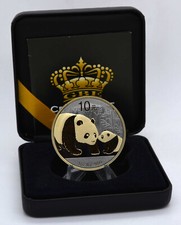 10 Yuan Silber China Panda 2011 Gold Black Empire Edition Box CoA