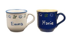 Handgemachte Tasse aus Keramik mit Wunschnamen