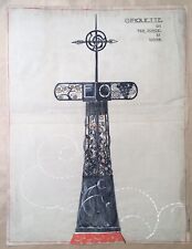 Zeichnung Aquarell Art Déco