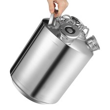 Reinigungsbehälter 10L Edelstahl Zapfanlage Bierkoffer Reinigungsfass Bierfass