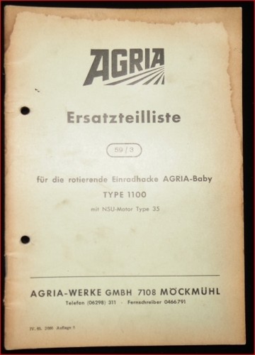 Agria rotierende einradhacke - agria,