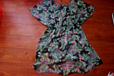 Tunika Kaftan Strandkleid Gr. XL - XXL grün - bunt von Infinity NEU !