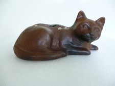 Figur Katze Kerzenhalter Räucherstäbchenhalter Pflanzengefäß Grab Deko