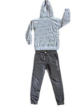Zwei Teile Jogginghose und Kapuzenpulli Jungen Größe 140 - 146 Grau/dunkelgrau 