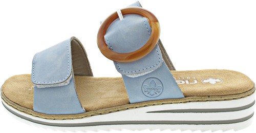 Rieker damen pantolette blau - pantolette,