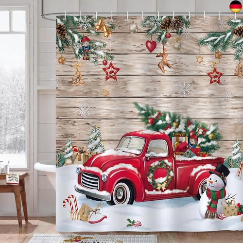 Duschvorhang weihnachten lkw - weihnachten,